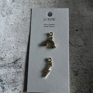 J. Crew Gold and Rainbow Charm Earrings